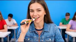 SNEAKING FOOD INTO SCHOOL || How to Sneak Candy and Snacks In Class | Cool Ideas & Tricks by 123 GO!
