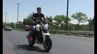 sport motorcycle in city (ride street)