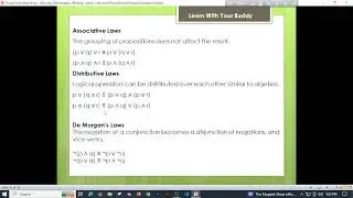 Tutorial 08 : Laws of Logic in Discrete Math 🔥 | Must Know for Exams