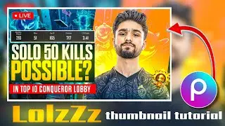 How To Make Gaming Thumbnail Like @LoLzZzGaming 🔥