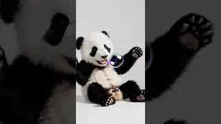🐼 BABY PANDA plays bubble #shorts #viralshorts