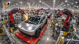How Tesla Cybertrucks Are Made 🤖⚙️ | Massive Robot Assembly Line In Action 🚀