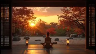 Stress Relief Garden at Dusk | No-Talking Ambient Soundscape for Deep Calm & Mental Rest