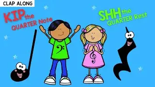 Clap & Count Rhythm Practice for Kids with Music Note Songs | Quarter Note & Quarter Rest