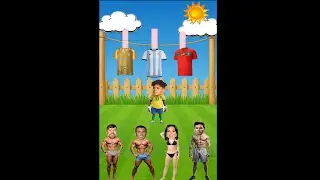  Funny Football Cartoon Battle 😍 | Messi vs Ronaldo vs Mbappe 😂 | Ultimate Girl Challenge! ⚽💥