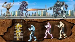 भूमिगत रोबोट Vs बड़े एलियंस Underground Robot Vs Big Aliens Hindi Kahaniya हिंदी कहानियां NayaKahani
