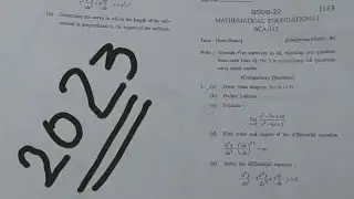 BCA || Mathematical foundation || (question paper 2023 )by KUK University