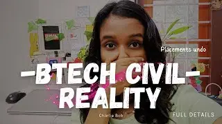 Btech Civil Engineering:Everything You need to know🚨|Scope, career, subjects|Charlie Bob