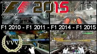 F1 2010 Vs F1 2011 Vs F1 2014 Vs F1 2015 Sinagpore Wet Weather