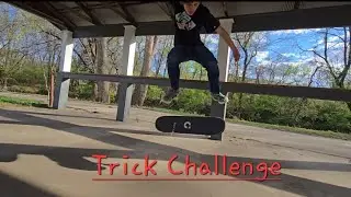 Kickflip and indie Grab trick challenge