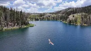 Carr Lake is looking good, Nevada County California, Spring 2025 - HD 4K drone video
