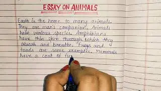 Essay on animals || English ||