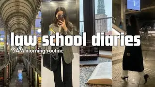 5am law school morning routine 📚 productive week, studying, going to the gym, lectures & classes