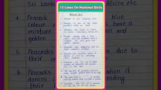 10 lines essay on National Bird in english // National Bird par 10 line nibandh