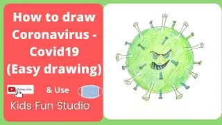 How to draw Coronavirus - COVID 19 (Easy Drawing) | Use Mask
