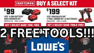 Craftsman FREE Power Tools - CHEAP DEALS - Craftsman Amazing Tool Deals - Lowes Sale Like Clearance!