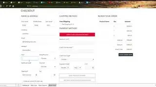 interactive Checkout Page with Bootstrap 4 and jquery + validation