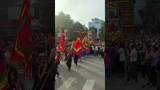 rước kiệu hội đền &ocirc;ng Ho&agrave;ng bẩy bảo h&agrave;