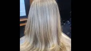 ash hair coloring/ result highlights and adh gray