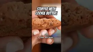 Biscoff stuff Chocolate Chip Cookies! 🥲 #foodreview #recipe #shorts