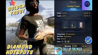 I Caught Two Diamonds 3 mins apart! Golden Trout: Diamond Hotspot: Call of The Wild: The Angler COTW