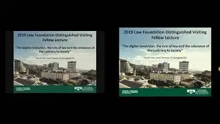 2019 Law Foundation Distinguished Visiting Fellow Lecture