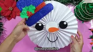 Rosetones Navide&ntilde;os de Mu&ntilde;eco de Nieve! Rosetones de Papel 