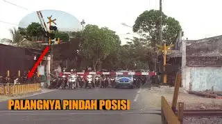PALANGNYA PINDAH POSISI | Hunting Kereta Api Di Perlintasan PJL 46 Jalan Brawijaya, Kota Mojokerto