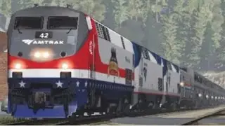 Trainz Simulator 3: Chasing Amtrak #42 Veterans Unit On The California Zephyr! Ft SP AC44CW!