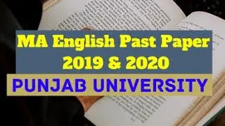 MA English Past Paper Punjab University 2019-2020. #Profayesha #onlineacademy #onlineclasses #online