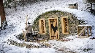 Man Builds a Stone House Alone in the Forest