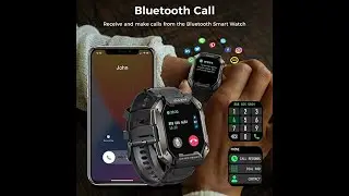 ⏱️🧿AMAZTIM Smart Watch for Men ,100M Waterproof Rugged Military Grade Bluetooth Call
