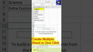 Create multiple sheet in Single click| Excel Tips and Tricks #shorts #viral #multiple #NevaanExcel