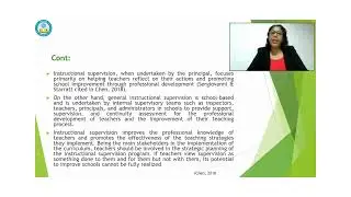 Instructional Supervision and Teachers Professional Development