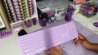 Lavender Jelly Comb Wireless Keyboard and Mouse Unboxing
