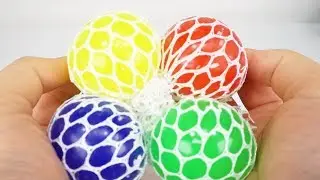 Learn color in English with stress ball   Surprise Eggs  Gold slime