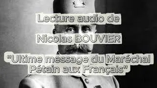 Marshal P&eacute;tain's final message