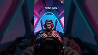 Monkey getting ready for his mission