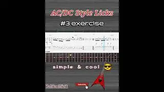 AC/DC Style Licks #3 Electric Guitar Exercise
