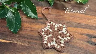 How to Crochet Gingerbread Stars 🎄 H&aelig;klet julepynt DIY 🎄 Christmas Decorations Tutorial