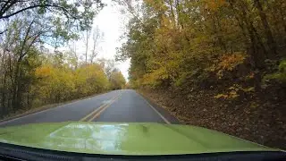 Driving Arkansas Country Roads in the Fall Colors - Time Lapse