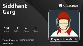 CENTURION OF SRT CPL 8.0 FINALS SIDDHANT GARG #cricket #cricheroes #century #100 #notification 
