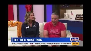 The Red Nose Run Volundeer Brandon and Semper Fi & America's Fund's Vanessa visit KUSI on 12/25/2025