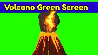 Volcano Green Screen 💚