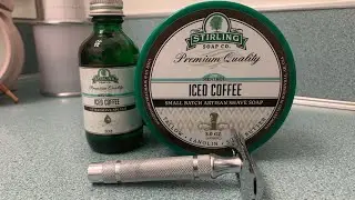 Stirling Soap Company Iced Coffee Soap and Splash | Gillette Heritage Razor First Use!