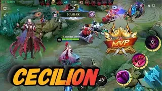 100% UNTOUCHABLE Cecilion Double MVP Gameplay - Top Cecilion by Wonder Vision - Mobile Legends