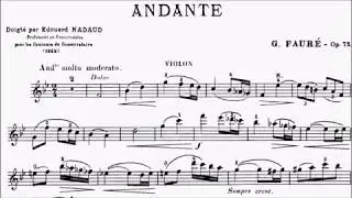 ABRSM Violin 2020-2023 Grade 8 B3 Faure Andante Op.75 Sheet Music