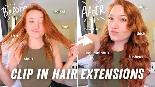 FULL SHINE HAIR EXTENSIONS REVIEW // red seamless clip in hair extensions