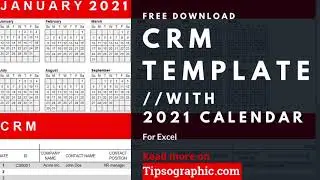 Excel CRM Template with 2021 Calendar ► Free Download