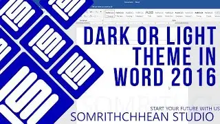 How to change dark or light theme in word 2016